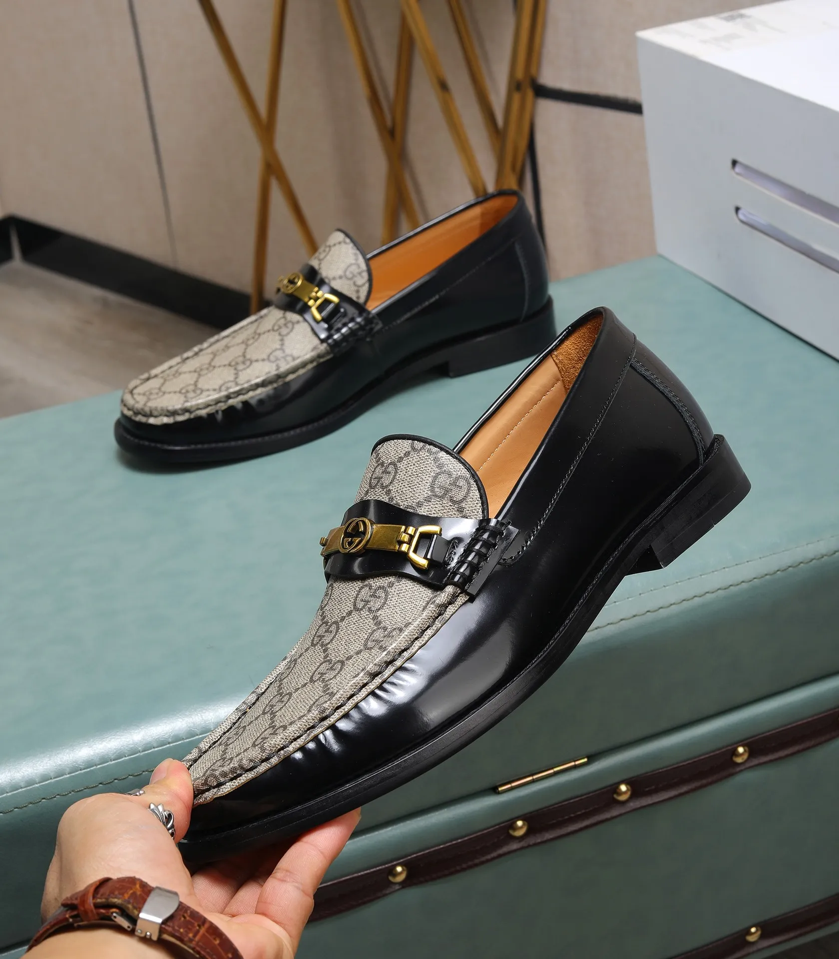 Men's shoes 💰580 📛📛Original (water-dyed cow lining) Gucci GUCCI official website formal shoes 🌀 Italian 🇮🇹 imported cowhide ➕ top imported water-dyed cowhide lining 💋 fine handmade original bottom, the real thing looks better when photographed in person Standard size 38-44